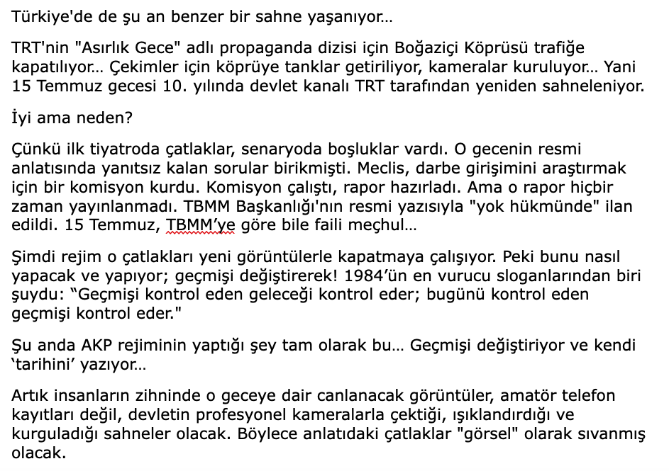 scoutrawen's tweet photo. 🟥 15 Temmuz tiyatrosu yeniden sahnelenecek; rejim 'geçmişi' değiştiriyor! https://t.co/5oudxdbHkT