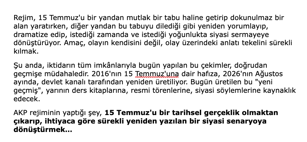 scoutrawen's tweet photo. 🟥 15 Temmuz tiyatrosu yeniden sahnelenecek; rejim 'geçmişi' değiştiriyor! https://t.co/5oudxdbHkT