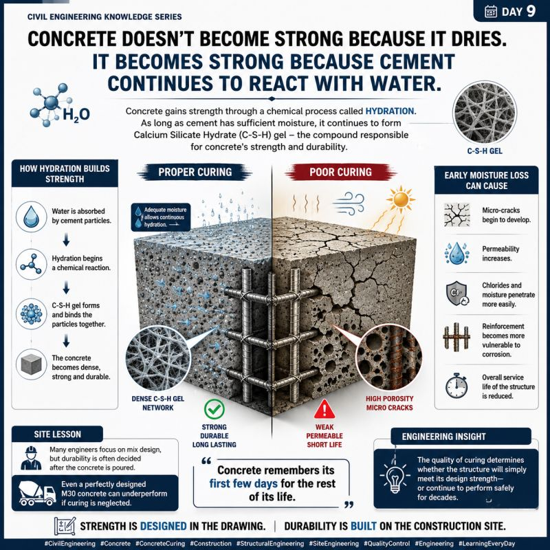 CIVIL_STR_ARC's tweet photo. 🏗️ Civil Engineering Knowledge Series | Day 9

#CivilEngineering #Concrete #Construction #ConcreteCuring #StructuralEngineering #SiteEngineering #QualityControl #Engineering #LearningEveryDay https://t.co/ydJGEzOLyx