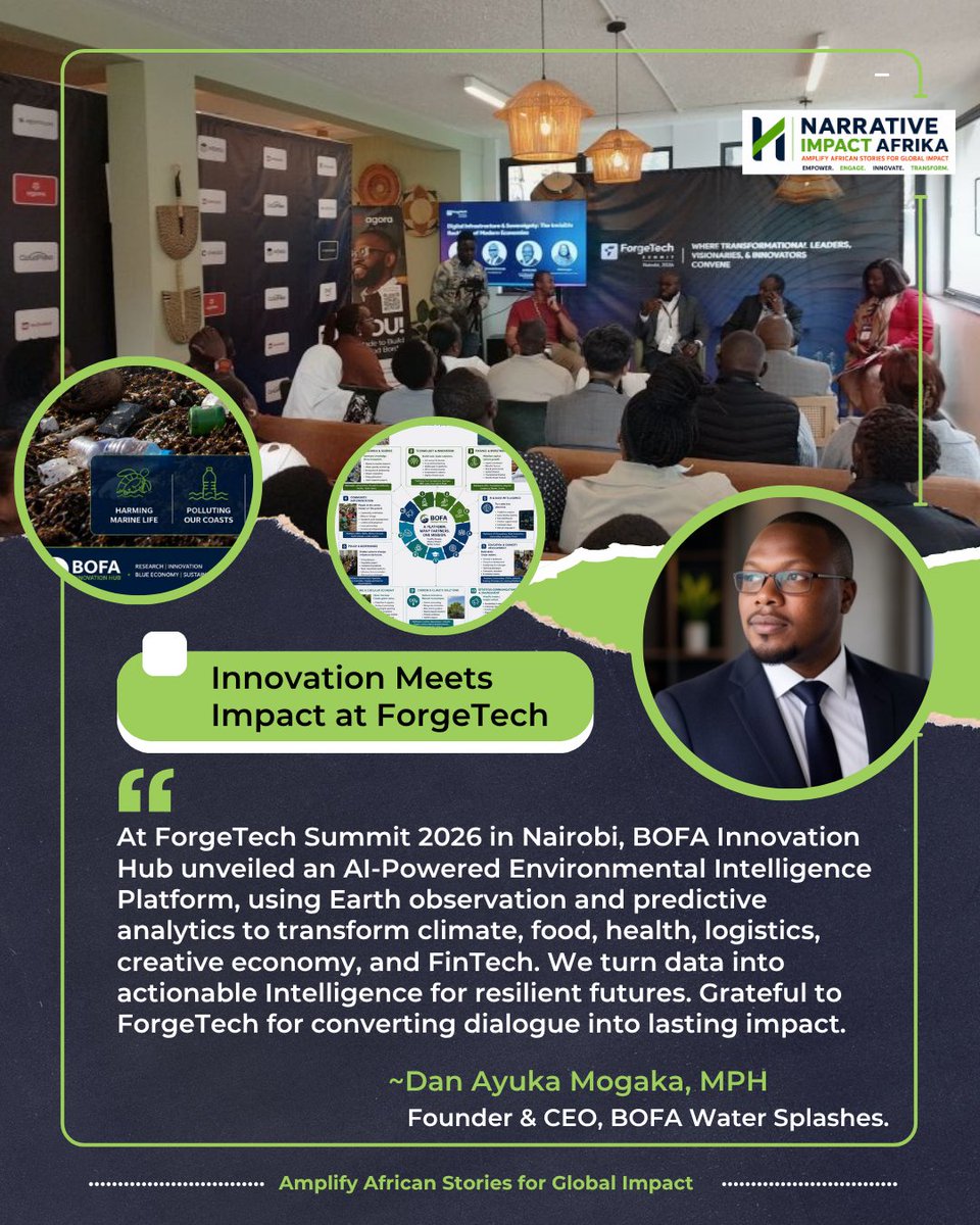 NarrImpact's tweet photo. From Dialogue to Action: BOFA's AI Vision. @Dan_Mogaka
#AI #Sustainability #ForgeTech2026 #SmartDecisions #ClimateTech #DigitalTransformation #ClimateAction #BlueEconomy https://t.co/OL7PrGSvSr