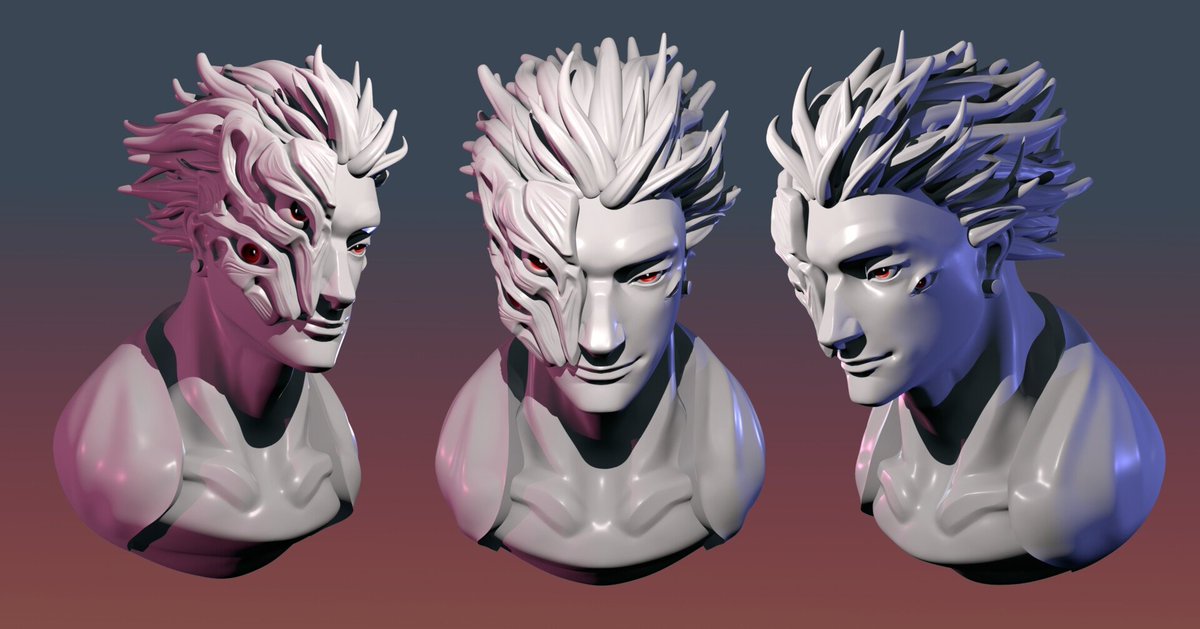 johnson_ar61119's tweet photo. Character bust exploration for a dark fantasy project.
Started from a stylized sculpt and explored two material directions: organic flesh and porcelain/stone. Which version would you pick? 🔥
#3DModeling #GameDev #IndieDev #Hammad_Creator #3DPrinting #3DPrintModel #STL https://t.co/gGgoASyunV
