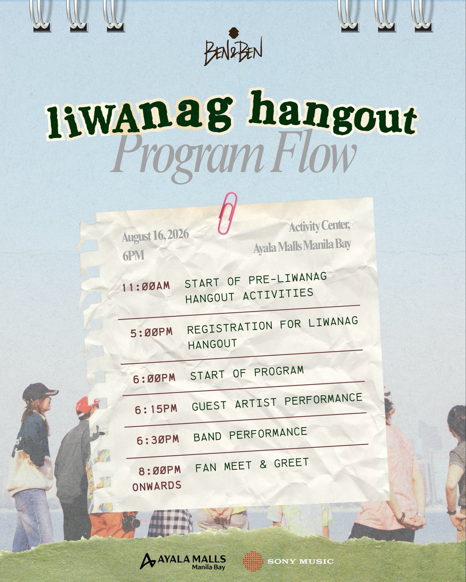 BenAndBenMusic's tweet photo. 2 weeks to go, Liwanag 💙💛 eto mga ganap natin sa August 16!! https://t.co/1GzWIgpWxp