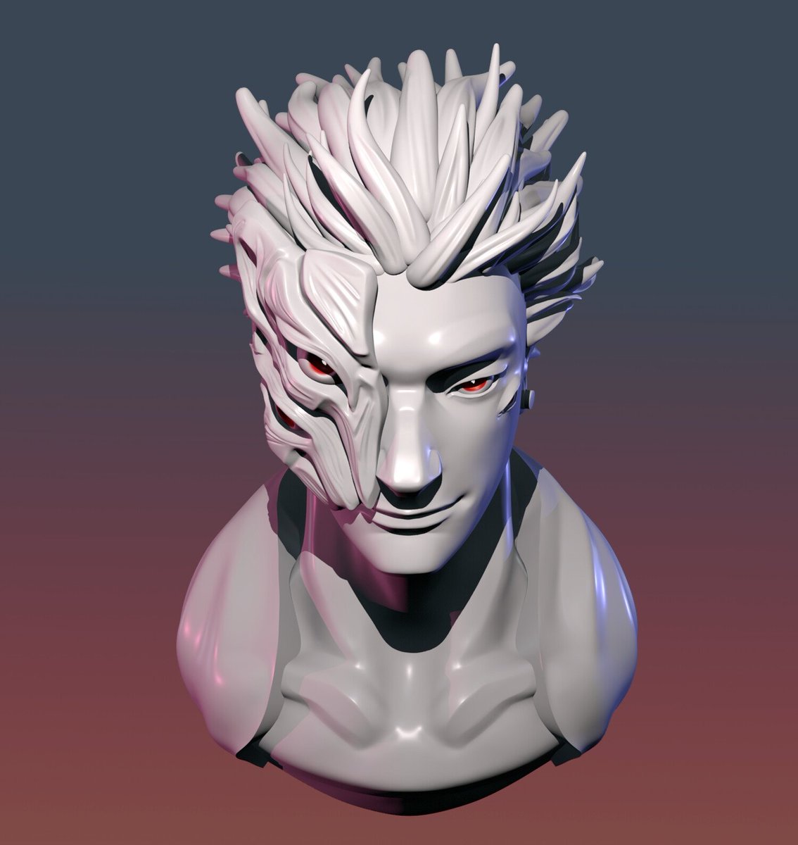 johnson_ar61119's tweet photo. More angles and the alternate material pass.
Personally, I love how the mask silhouette reads from every direction. Feedback is welcome. 👀#3DModeling #GameDev #IndieDev #Hammad_Creator #3DPrinting #3DPrintModel #STL  #CommissionsOpen https://t.co/B7rFXDv3dO
