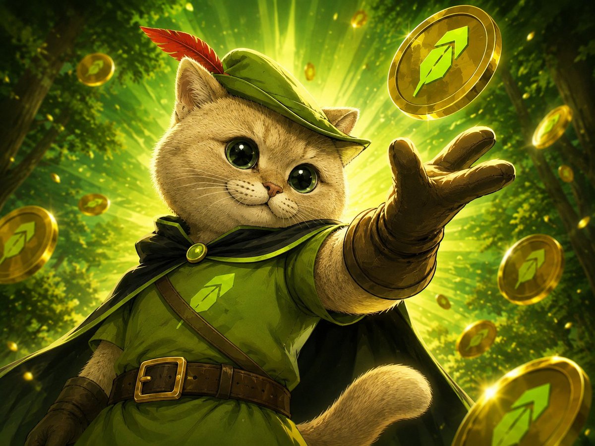 CateOnHood's tweet photo. There's only one legendary $CATE 
Robin Hood 😼🏹 https://t.co/ta7h3eMIzJ