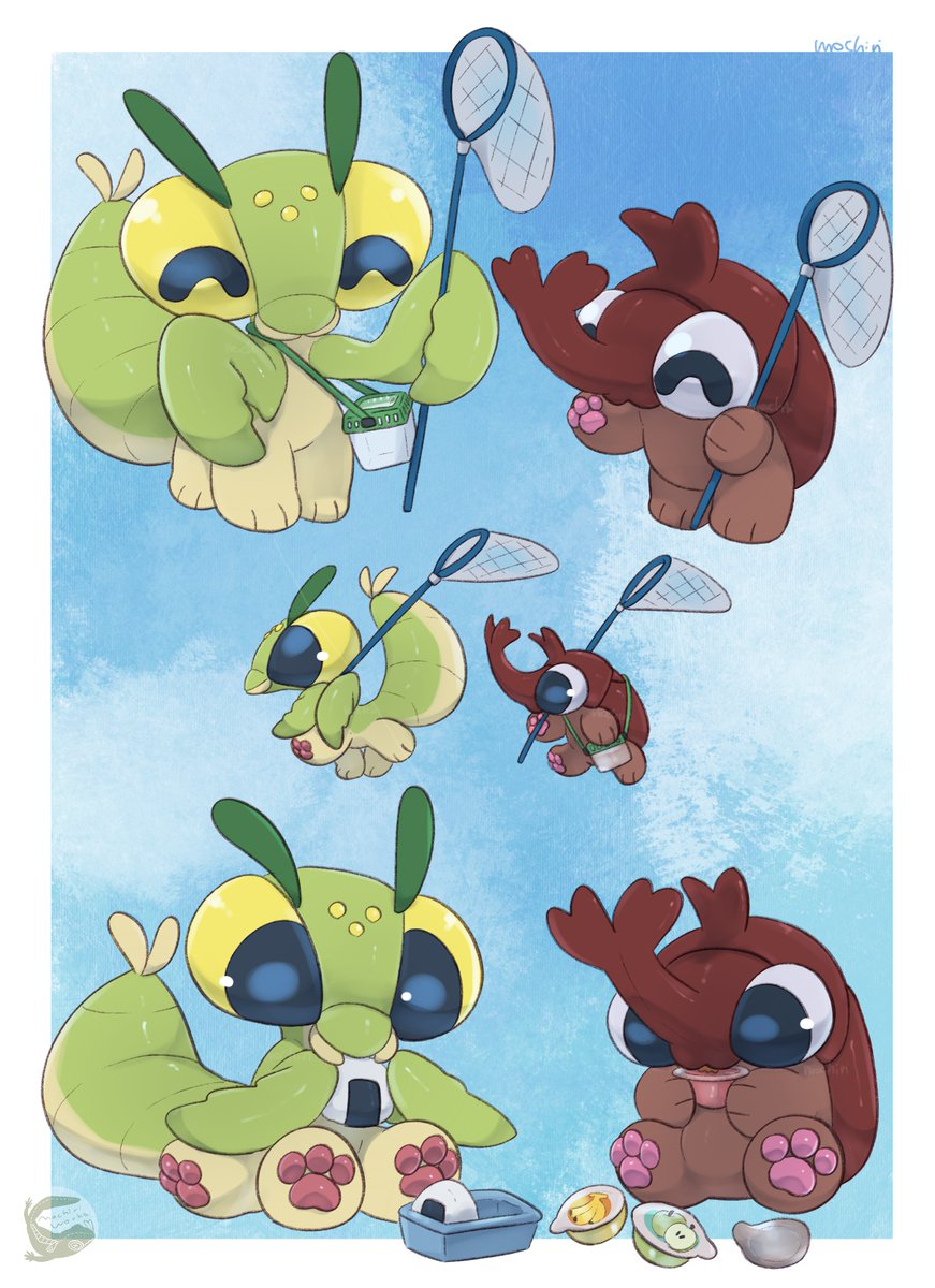 mochiri_work's tweet photo. カマキリくんとカブトムシくん https://t.co/YEOQPoo84H