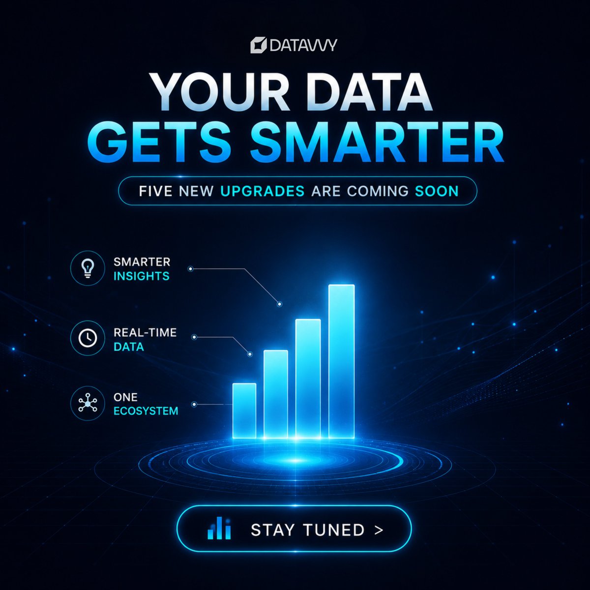 Datavvy's tweet photo. Your data already knows more than you think.

Soon, DATAVVY will introduce 5 powerful upgrades that bring:
• Smarter Insights
• Real-Time Data
• One Connected Ecosystem
The future of data is getting closer.
#DATAVVY #AI #Data #BusinessIntelligence https://t.co/pJMBg2gyVY