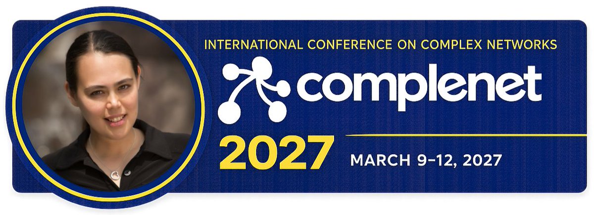 CompleNet's tweet photo. We are extremely happy to announce that Michelle Girvan has been confirmed as a keynote speaker at #CompleNet27 in Rochester, NY, USA. Check our website for more information https://t.co/RgBDXbH1PP https://t.co/DUIVFr4i5g