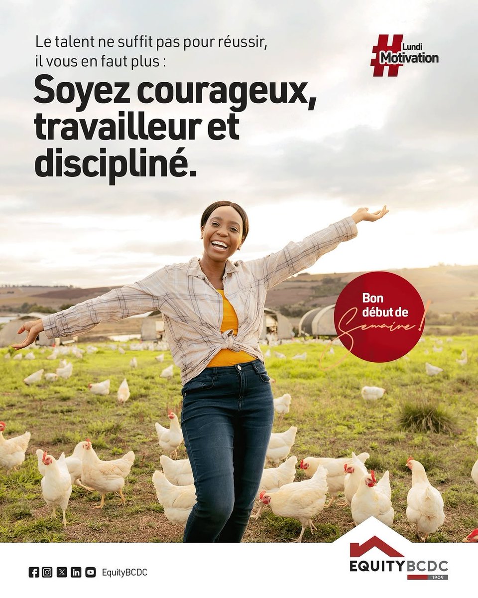 EquityBCDC's tweet photo. Passez une excellente semaine !
#EquityBCDC #LundiMotivation https://t.co/1xv0Zr8M3o