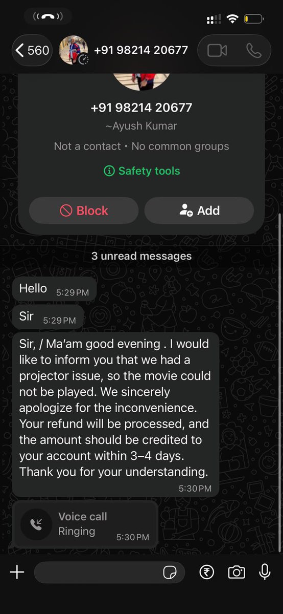 NoFilterIndia_'s tweet photo. Disappointed with @bookmyshow &amp; INOX Insignia @INOXMovies ,Epicuria. We got a WhatsApp cancellation message but it still showed on the app.We thought it was a scam and still went . No alternate show,Shweta staff was very rude and refund still pending @gupta_rekha @p_sahibsingh https://t.co/5vnBCcxODr