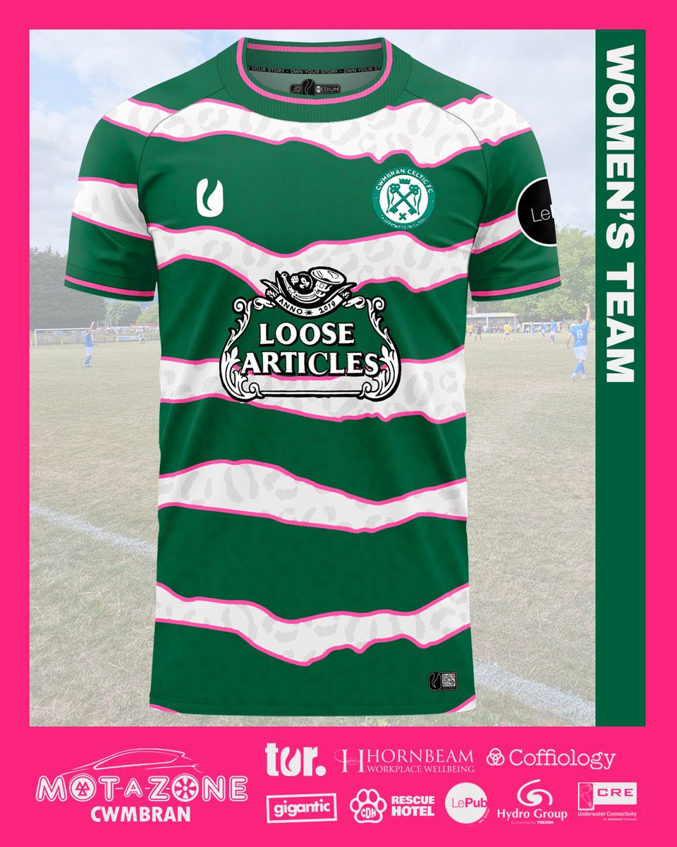 CwmbranCeltic's tweet photo. Women's away shirt! @_LooseArticles were the first band I approached for all this! They're a Manchester band but the mum of Rach, the drummer, lives in Cwmbran!
More info on Insta/FB. Full story of the kits on website. https://t.co/4p5y7otFr9
.
.
.
#cwmbranceltic #loosearticles https://t.co/GZSw4BYiQZ