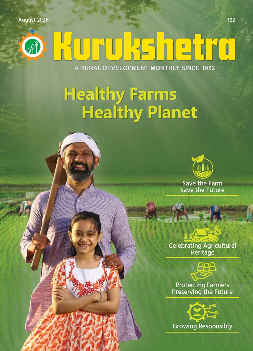 IndiaWaterFoun1's tweet photo. We are pleased to share that #DrArvindKumar's, President #IndiaWaterFoundation article, titled #WomenRedefiningSustainableDevelopment, has been published in the #August2026 (Volume 74) edition, PageNo34 of #KurukshetraMagazine. Read the full article here: https://t.co/AcWJC0XGtu https://t.co/0Z9g5ua5wU
