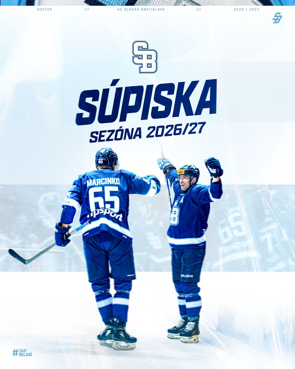 hcslovanba's tweet photo. Do spoločnej predsezónnej prípravy sa zapojí týchto 33 hráčov #hcslovan (3 brankári, 10 obrancov, 20 útočníkov).
Liam Pecararo dostal z rodinných dôvodov niekoľkodňový odklad a k tímu sa pripojí na sústredení vo Vysokých Tatrách.
#SmeBelasi #VerniSlovanu #slovanhokej https://t.co/oqsFqfM605