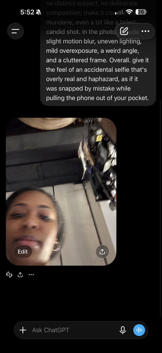 luvblexy's tweet photo. I knew my ChatGPT was a black girl from the way she talks to me 😂￼ https://t.co/Cpv9QUTqrb