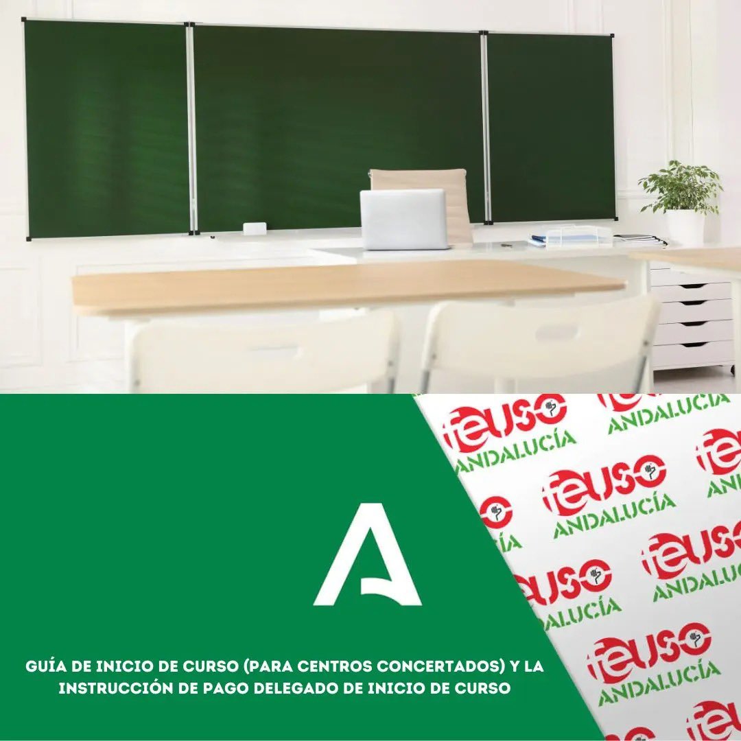 FEUSO_ANDALUCIA's tweet photo. ⭕️USO INFORMA: GUÍA INICIO CURSO CENTROS CONCERTADOS

Publicada la guía de inicio de curso (para centros concertados) y la instrucción de pago delegado de inicio de curso.

🔗 Más información: https://t.co/smYwqBorbA
👍Afíliate: https://t.co/aw3Ainy3H8
#ConUSOmejor #AfíliateaUSO https://t.co/HfvQxU2AGp