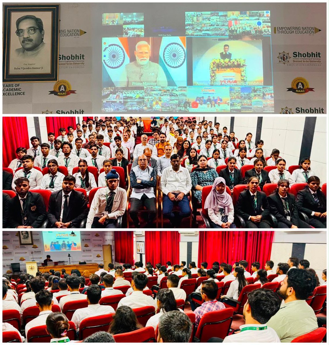 MYBharatHQ's tweet photo. On 2nd August, volunteers of My Home India, came together for the virtual interaction with Hon'ble Prime Minister Shri Narendra Modi Ji and reaffirmed their commitment to nation-building by taking the Nasha Mukt Yuva Pledge.

#MYBharat #NashaMuktYuva https://t.co/aWVtz0s3DM
