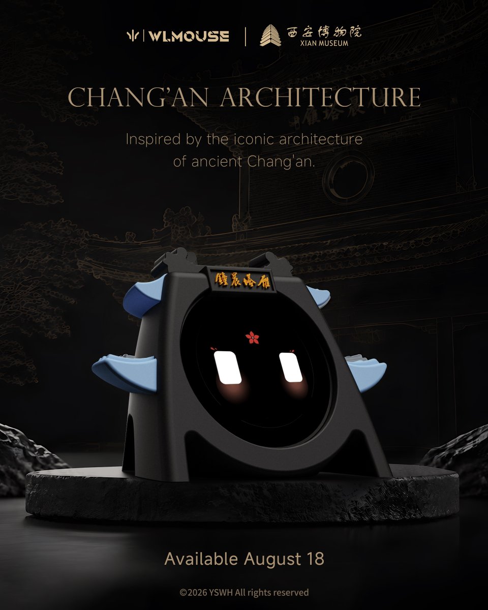 wlmouseofficial's tweet photo. WLMOUSE × Xi'an Museum

From ancient heritage
to the future of gaming.

A limited edition Huan M
created in collaboration with Xi'an Museum,
inspired by the timeless artifacts
and cultural legacy of China.

Stay tuned.🚀

#WLMOUSE #ChinaJoy2026