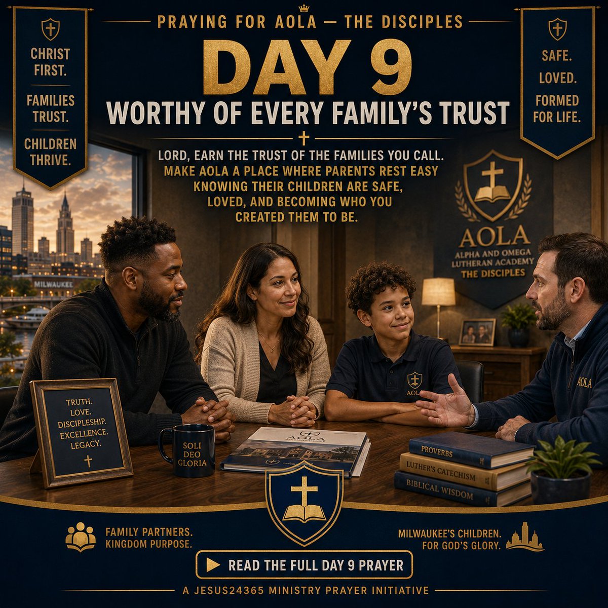 Jesus24365JeffN's tweet photo. AOLA Prayer Day 9: Worthy of Every Family’s Trust
Read: https://t.co/6Yu4PPvCkk
Before AOLA asks for a family’s trust, it must first become trustworthy.
#JESUS #CHRISTISKING #EDUCATION #AOLA #PRAYER #MILWAUKEEREVIVAL #JESUS24365 https://t.co/csc3eu4uIm