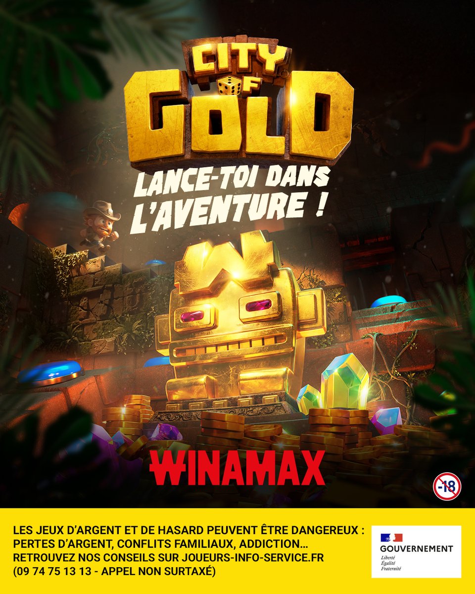 Winamax's tweet photo. 🎲 Les portes de City of Gold sont à nouveau ouvertes jusqu'au 17 août : lancez les dés et décrochez le jackpot !

🎁 Quel est le meilleur jeu de dés ? Un ticket 20 € à gagner.

✍️ RT + Follow et répondez à ce tweet avec votre pseudo Winamax