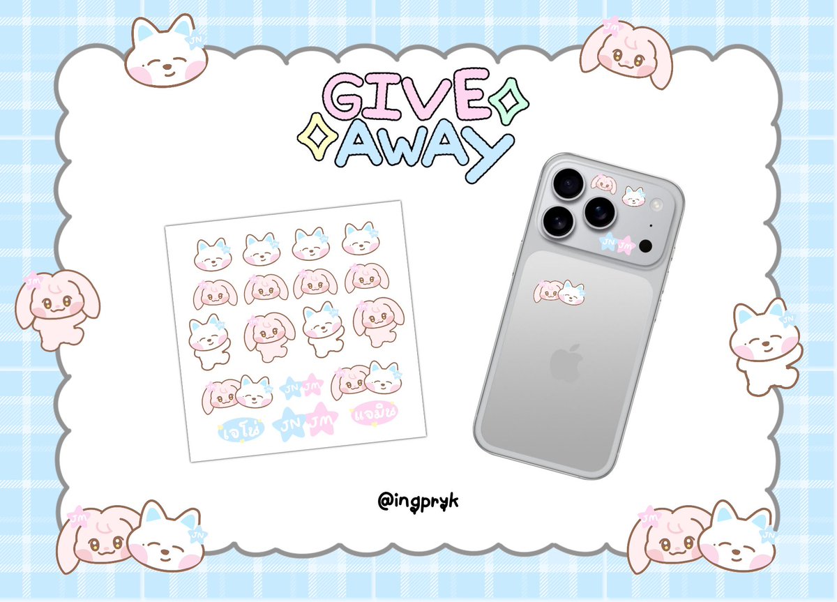 ingpryk's tweet photo. — pls kindly rt ‧₊˚ ⋅

       giveaway jnjm duality in bkk🐶🐰

details : uv dtf sticker  80ea.

📆 8 august / time : tba 
📍impact arena

  Ი⑅𐑼 ݁ᣟ݂ rt &amp; show this tweet🩵🩷

#NCTJNJM_FANMEETING_TOUR
#NCTJNJM_FANMEETING_TOUR_DUALITY https://t.co/EFU8VqeCGb