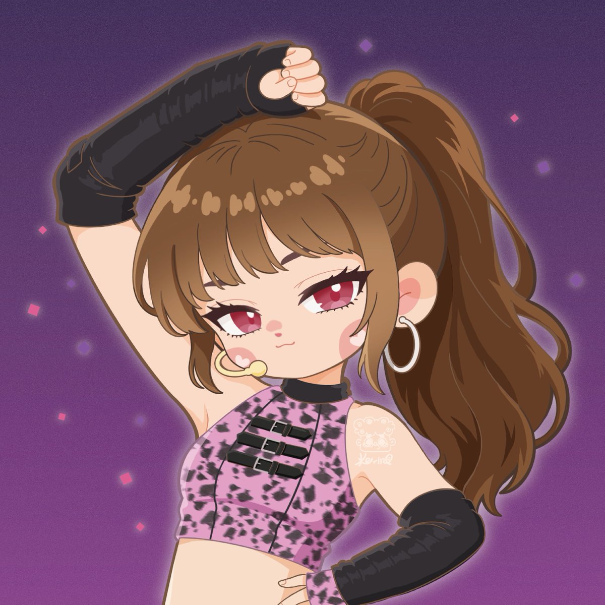 tiantian_961229's tweet photo. #momoart
参戦🎨

ハイポニーテール × レオパード柄。 これこそ、私の中で一番かっこいい平井ももです🔥

ももの理想の絵柄に近づくのは、まだまだ難しいです🥲 https://t.co/8RFG2IX3T1