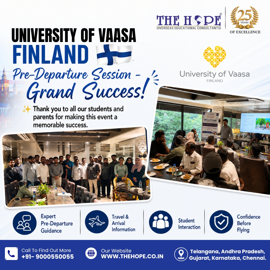 hope_the38440's tweet photo. โจ University of Vaasa Pre-Departure Session โ Grand Success!
Thank you to all our students and parents. Wishing you success and a safe journey to Finland! ๐โ๏ธ
๐ +91 9000550055
๐ https://t.co/EeYkMxogJM
#UniversityOfVaasa #StudyInFinland #PreDepartureSession #StudyAbroad https://t.co/M4QEmPVqi1