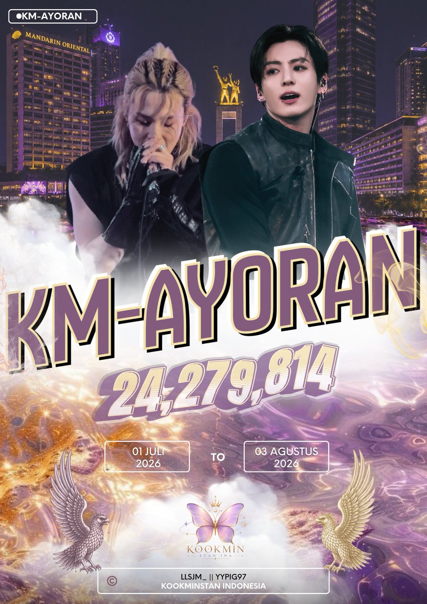 KMSINA's tweet photo. 📣 𝗗𝗢𝗡𝗔𝗧𝗜𝗢𝗡 𝗨𝗣𝗗𝗔𝗧𝗘 — 𝗞𝗠-𝗔𝗬𝗢𝗥𝗔𝗡 𝗝𝗔𝗞𝗔𝗥𝗧𝗔

🗓️ Periode Penggalangan Dana
01 Juli – 03 Agustus 2026
━━━━━━━━━━━━━━
💜 Dana Terkumpul
 Rp 24.279.814
🎯 Target Dana
 Rp 33.900.000 

📊 Progress Donasi
 71.62% (dibulatkan 72%)
━━━━━━━━━━━━━━
 Fundraising Progress

🟪🟨🟪🟨🟪🟨🟪⬜⬜⬜
 71.62% Complete • 28.38% To Go! 💜💛
The finish line is getting closer—only 28% to go! Every donation brings KM-AYORAN JAKARTA one step closer to becoming a reality. 💜💛

Terima kasih kepada seluruh Jikookers dan Kookmin supporters yang telah berpartisipasi dalam mewujudkan 𝗞𝗠-𝗔𝗬𝗢𝗥𝗔𝗡 𝗝𝗔𝗞𝗔𝗥𝗧𝗔 (𝗞𝗢𝗢𝗞𝗠𝗜𝗡 𝗔𝗿𝗲 𝗙𝗶𝗻𝗮𝗹𝗹𝘆 𝗔𝗿𝗼𝘂𝗻𝗱).

Only 28.38% to go—let's bring KM-AYORAN to life together! 💜💛

🔗 Link Donasi:
 https://t.co/ZCU1SOUhCE