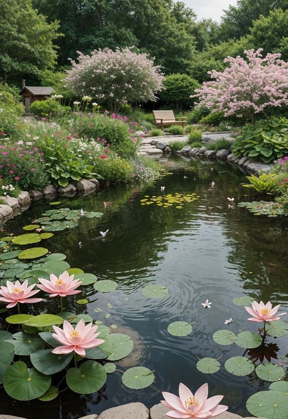 silenttearthh's tweet photo. Reflections in Still Waters: Lotus Flowers and Palms https://t.co/pzPibqyici