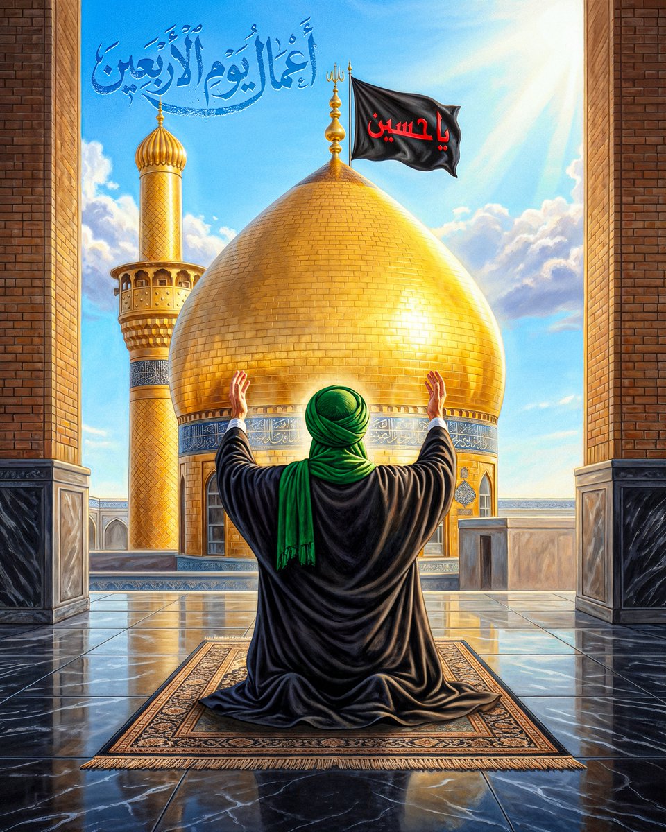 imamhussainorg's tweet photo. في يوم الأربعين يستحب أن يؤدى سبعة أعمال:

1  - الغسل 
2  -  قراءة زيارة الأربعين 
3 - صلاة ركعتين (قراءة فاتحة الكتاب وأي سورة قرآنية أخرى في كل ركعة)
4  - الصلاة على محمد وآل محمد (100 مرة) 
5 -  لا إله إلا الله (40 مرة)
6   - قراءة زيارة عاشوراء 
7 - لعن قتلة الإمام الحسين (عليه السلام)

#وفاء_للحسين 
#زيارة_الاربعين 
#شهر_صفر 
#العتبة_الحسينية_المقدسة