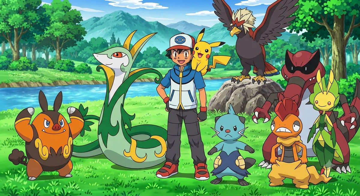 Pokevenger15's tweet photo. #anipoke
#Pokemon
#アニポケ
My new version of my wish for Ash’s Unova Pokemon https://t.co/DepRYSCJNS