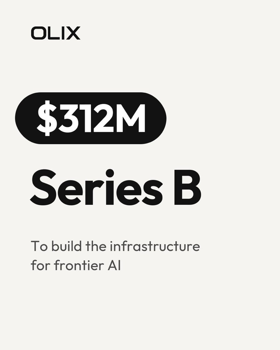 jamesdacombe's tweet photo. We are excited to announce OLIX's $312m Series B.

OLIX's mission is to build the infrastructure for frontier AI. Instead of forcing a single chip to do everything, we build specialised silicon and an optical network to connect it, unrolling models across racks like an assembly line. A different answer to the industry's supply chain constraints, built on components available at scale today.

Alongside the round, we have appointed Professor Nick McKeown to our board of directors. Nick is one of the defining figures of modern networking and co-invented software-defined networking, OpenFlow and P4. He is Professor Emeritus of Computer Science and Electrical Engineering at Stanford University and winner of the 2025 Marconi Prize. He co-founded several companies, including Nicira, acquired by VMware, and Barefoot Networks, acquired by Intel, where he went on to lead the company's networking business.

We have also appointed Matt Briers as Chief Financial Officer. Matt was the CFO of Wise for nine years, joining in 2015 from Google when the company had around 500,000 customers and was loss-making through taking it public in a 2021 direct listing on the London Stock Exchange. Wise’s direct listing was the first by a technology company in London and the exchange's largest technology listing, valuing Wise at £8.75 billion, approximately $12 billion. He built the finance function that carried Wise from private company to the public markets while it remained profitable throughout.