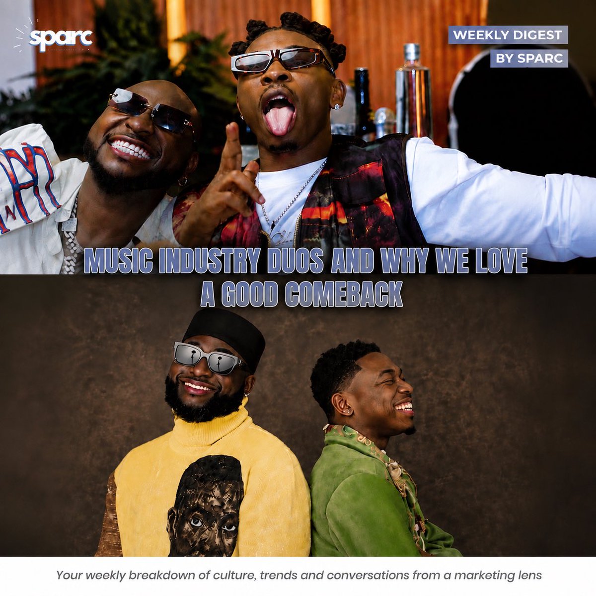 Sparc_hq's tweet photo. Davido’s Oriadé dropped a few days ago, and honestly, there was a lot to talk about on the album.
What stood out was the fact that Davido and Mayorkun were back on a track together.
Click the link to read this week’s digest
https://t.co/HtXKgZ4EhQ
#weeklydigest #sparchq #oriade https://t.co/rUqwMz1T83