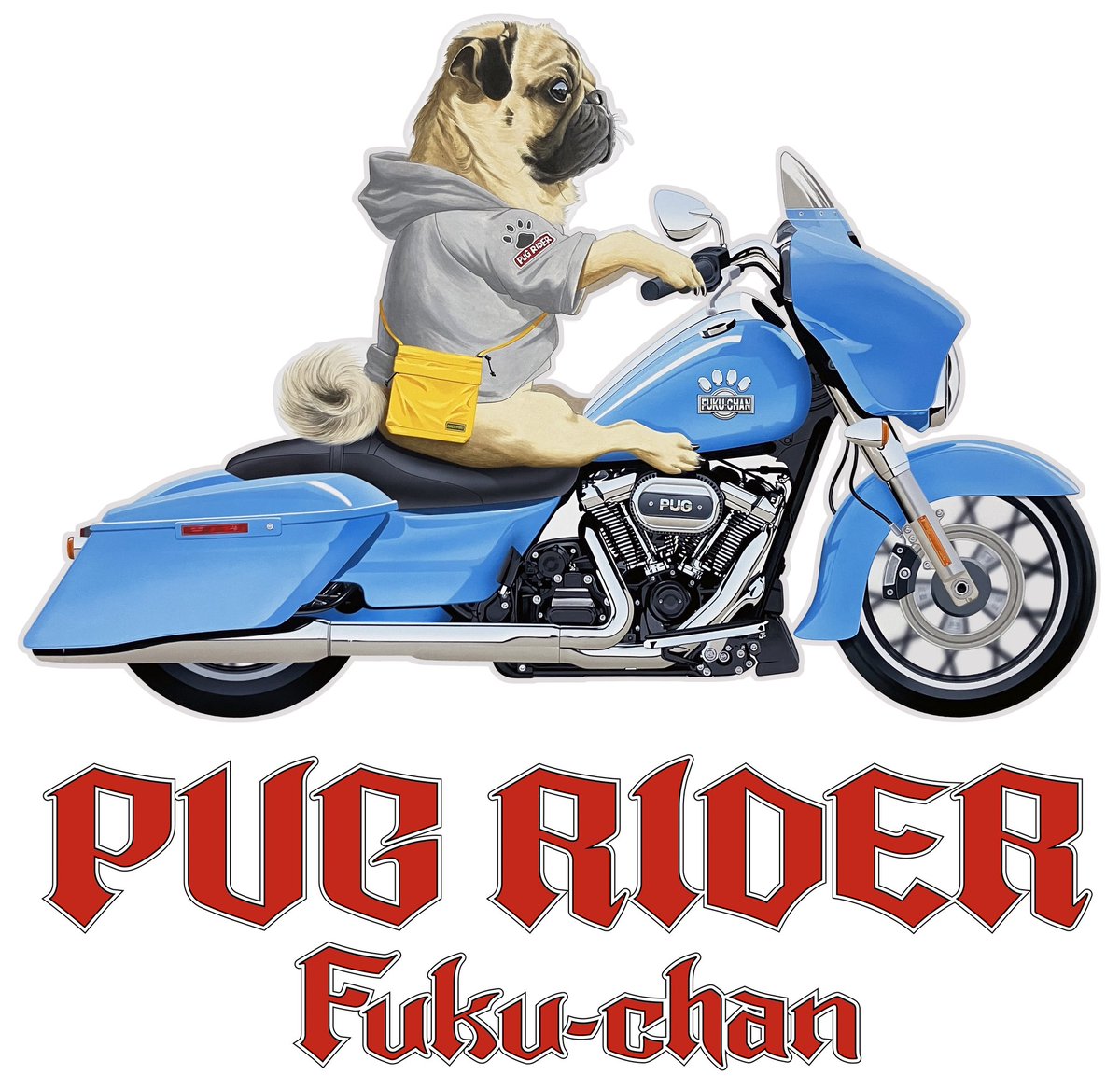 k_gahaku's tweet photo. PUG RIDERのロゴマークを作りました
可愛いくしようか迷いましたが
以前に作ったフォントに合わせてかっこいい系です
福ちゃんの顔とパーカーのフードをデザインしました
攻めたデザインですが
本当はいつも家でゴロゴロ
平和主義の大人しい福ちゃんなのでした
#pugrider #pug #logodesign #パグ #ロゴ https://t.co/tXvVKmDjq5