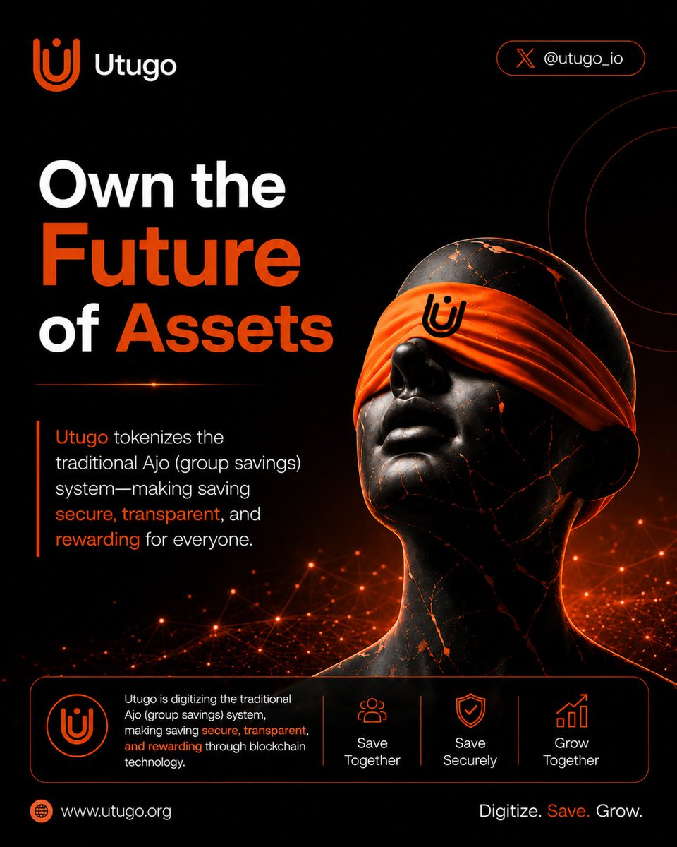 utugoio's tweet photo. The future of ownership is here. 🚀
With Utugo, traditional Ajo meets blockchain—making group savings more secure.
It's time to digitize the way we save and grow together.
Own the Future of Assets.
🌐 https://t.co/yNqNTAid9p #Utugo #Tokenization #Blockchain #RealWorldAssets #RWA https://t.co/0rTVr4LoeF