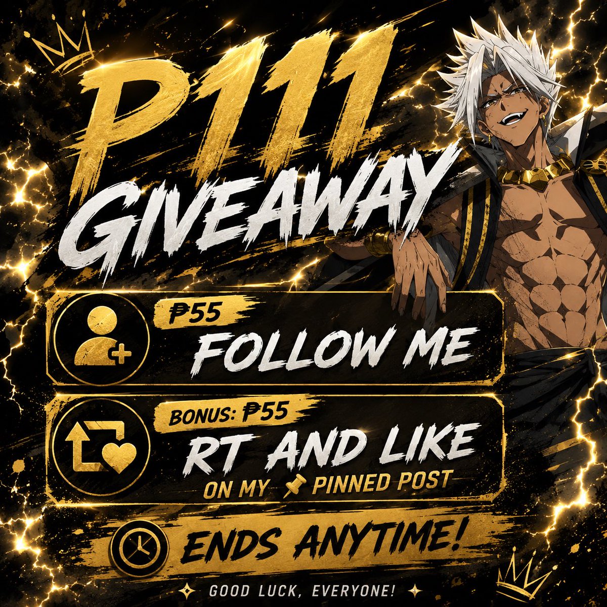 cdentury's tweet photo. 🎉 ₱111 Prize 🎉

• ₱55 — Follow me

• Bonus ₱55 — ❤️ L &amp; 🔁 R my 📌

⏳ Ends anytime

Good luck, everyone! 🍀🖤

https://t.co/nZMGo9nscx https://t.co/sq7PFcnoF6