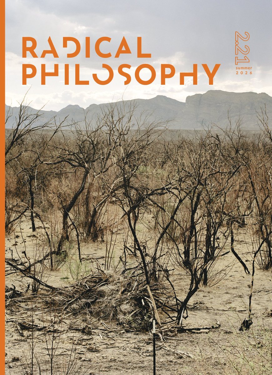 rphilos's tweet photo. RP2.21 is out now!

Rebecca Comay on The 18th Brumaire 🎭
Grégoire Chamayou on data centres 💻
Danny Hayward on Peter Weiss’s Aesthetics of Resistance 🏛️
Werner Bonefeld on Adorno, plus a newly translated Adorno lecture with intro by Jake Orbison 📕

And more… https://t.co/5wQ9jdGJeB