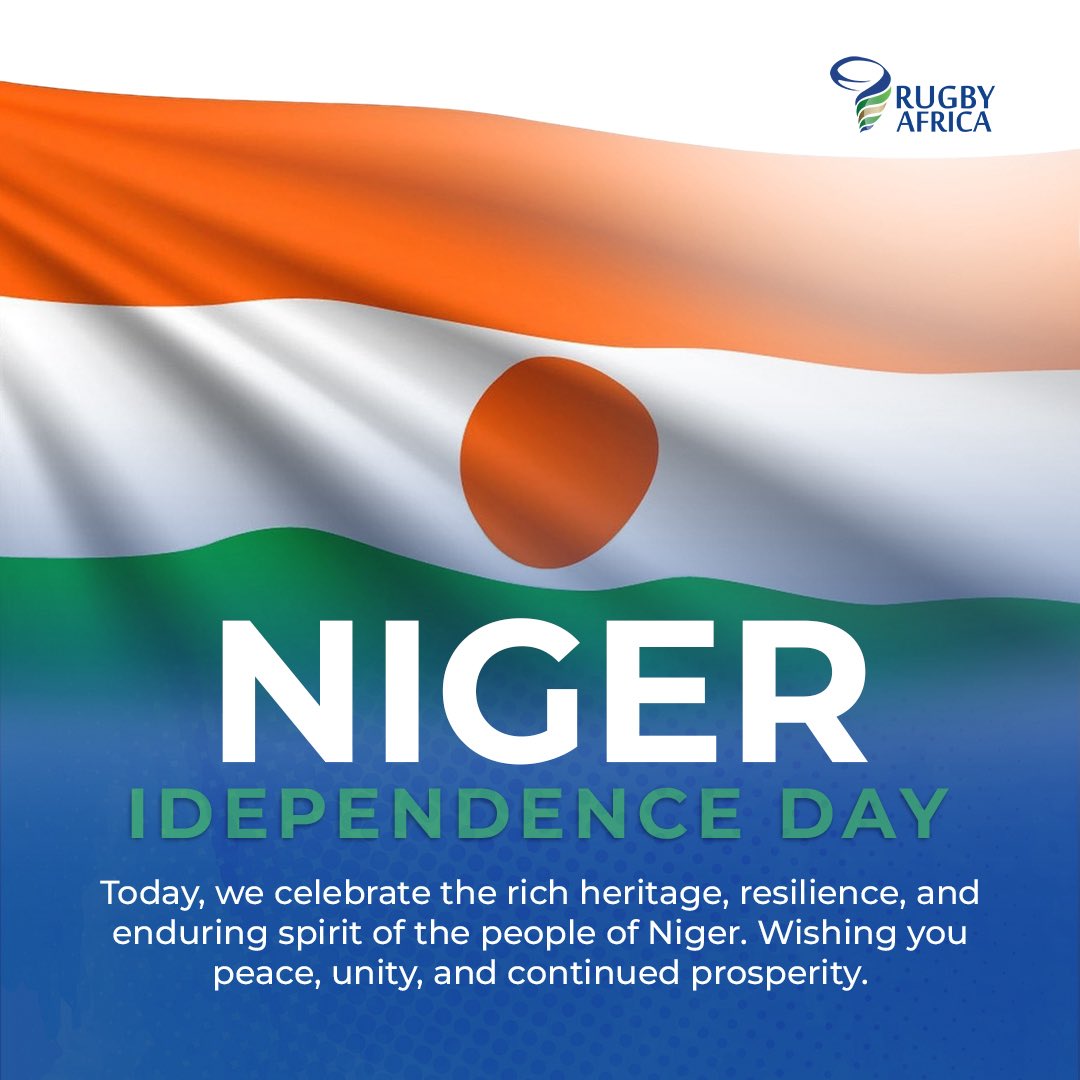 Image for the Tweet beginning: 🎉🇳🇪 Happy Independence Day, Niger!

Rugby