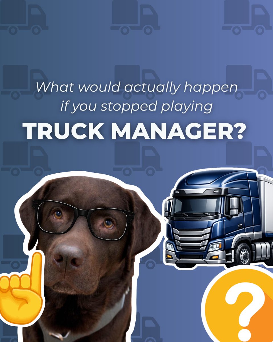 ManagerbyTrophy's tweet photo. We can’t confirm any of this will happen… but do you really want to find out? 🤔

#TruckManager #ManagerGames #SimulationGames #TrophyGames https://t.co/T7Dd4jkU8F