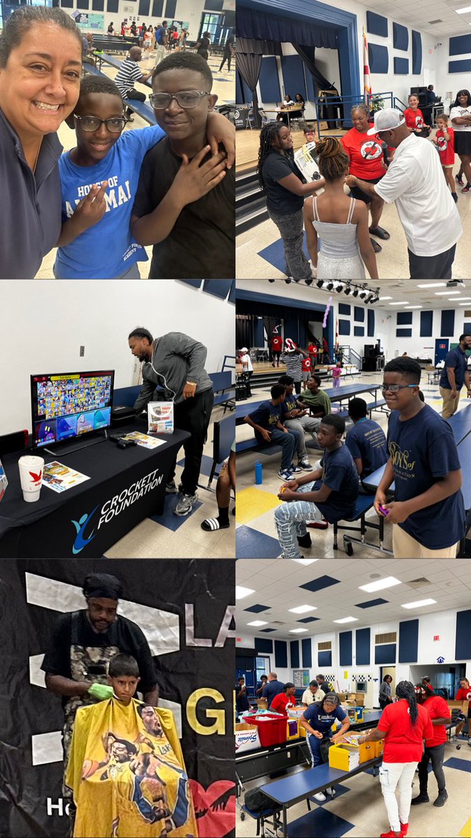 PBMSNation's tweet photo. This weekend was all about community. Thank you to our partners Homeless Hearts who hosted our families; providing school supplies, groceries, free haircuts, nail services, &amp; much more! We’re so excited to begin this school year. #BackAtIt #ThePAWsitivePursuit #PremierAlwaysWins https://t.co/wx1agJ8K6g