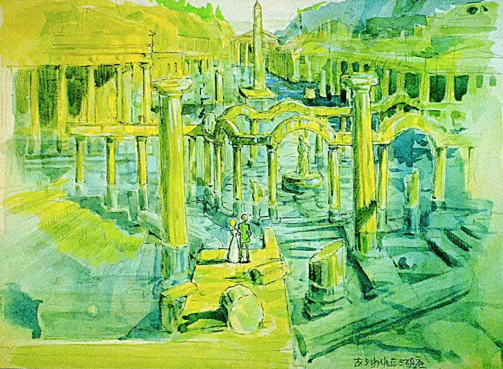 mantengorilla's tweet photo. 宮崎駿監督が描いた『ルパン三世 カリオストロの城』のイメージボードです。 https://t.co/svkn29BZYy