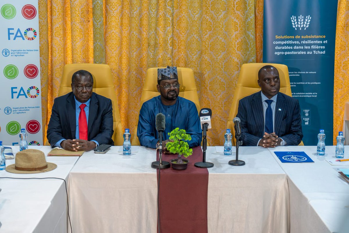 OnuTchad's tweet photo. La 1ere session du Comité de pilotage du programme conjoint « Solutions de subsistances compétitives, résilientes et durables dans les filières agro-pastorales au Tchad » a eu lieu le 31 juillet. Elle est une initiative financée par le @JointSDGFund 
#AgroPastoral #Tchad https://t.co/byGF9ckEmv