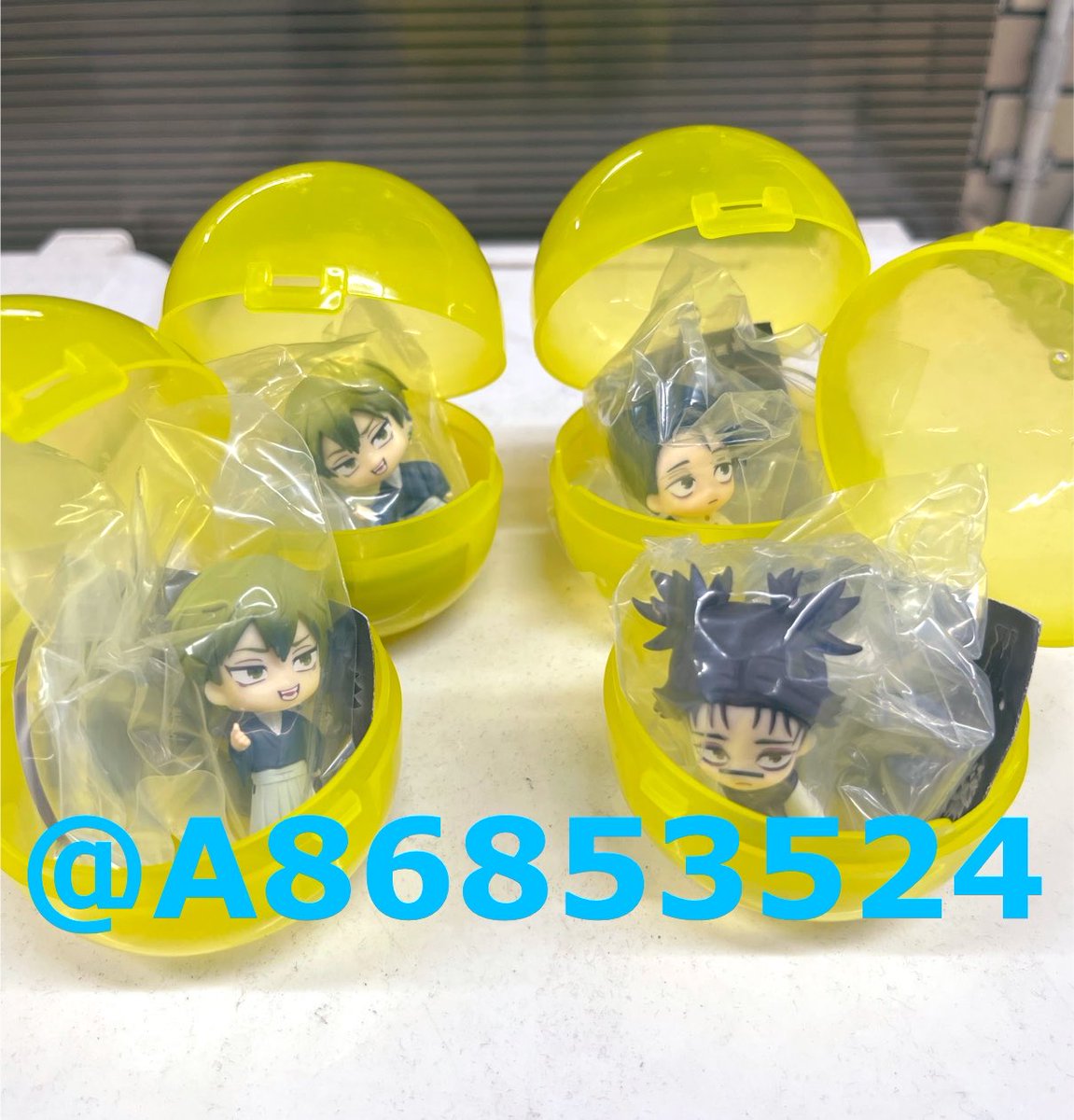 A86853524's tweet photo. 【交換】呪術廻戦　死滅回游　ガチャ　ガチャガチャ　COLLECTION FIGURE RICH コレクションフィギュア リッチ

【譲】脹相、禪院直哉、乙骨憂太

【求】伏黒恵

大阪にてお手渡し交換可能な方！
お気軽にどうぞ〜！🙌 https://t.co/j7dL6FT6ft