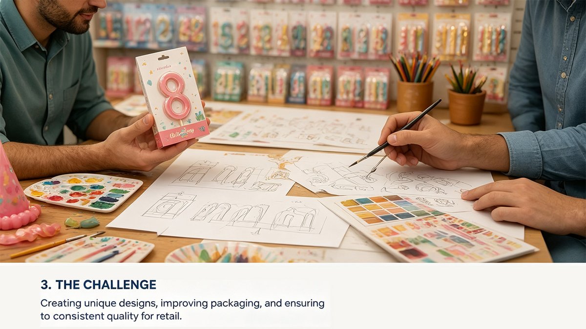 MerriWish's tweet photo. 🇪🇸 Spanish Market Case Study

From design ideas to retail-ready birthday candle solutions.

A look behind the process:
Concept → Development → Production → Quality Control
Full story:
👉 https://t.co/Bp5matLsqx

#OEM #BirthdayCandles https://t.co/7pL71mKEif