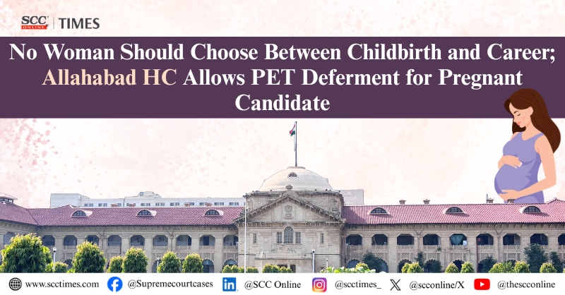 scconline_'s tweet photo. No Woman Should Choose Between Childbirth and Career; Allahabad HC Allows PET Deferment for Pregnant Candidate
Read the full report: https://t.co/HqaB1p3cwR
#PublicEmployment #PregnancyRights #WomenAtWork #RecruitmentLaw #ForestGuardRecruitment #PhysicalEfficiencyTest https://t.co/2rDDKH9MhO