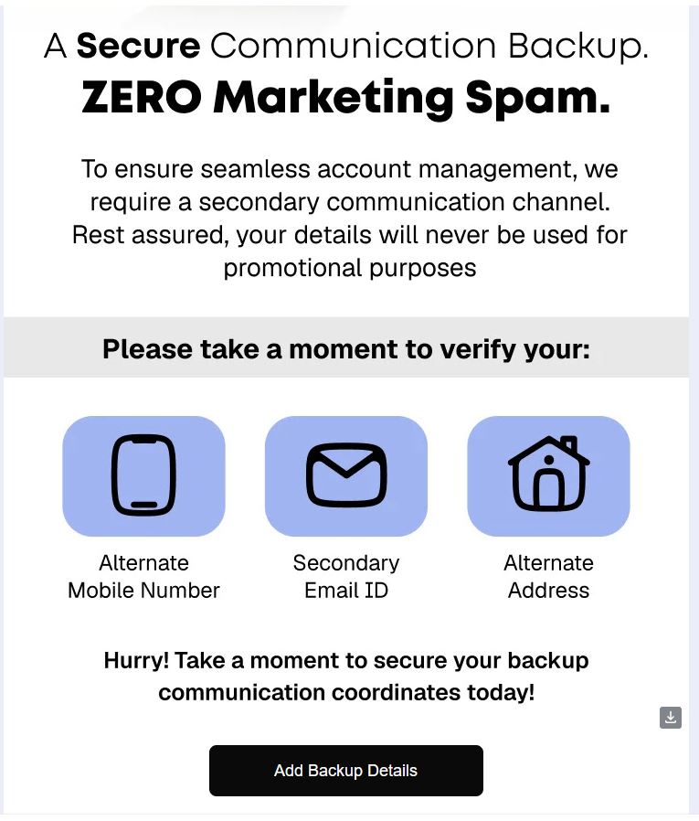 reny4u's tweet photo. "A Secure Communication Backup. ZERO Marketing Spam." — @OneCard_IN 🤡

"Rest assured, your details will never be used for promotional purposes."

While, Inbox is currently begging for mercy under a avalanche of your "0% Convenience Fees", Swiggy discounts, and clearance sales. https://t.co/I829b83TA9
