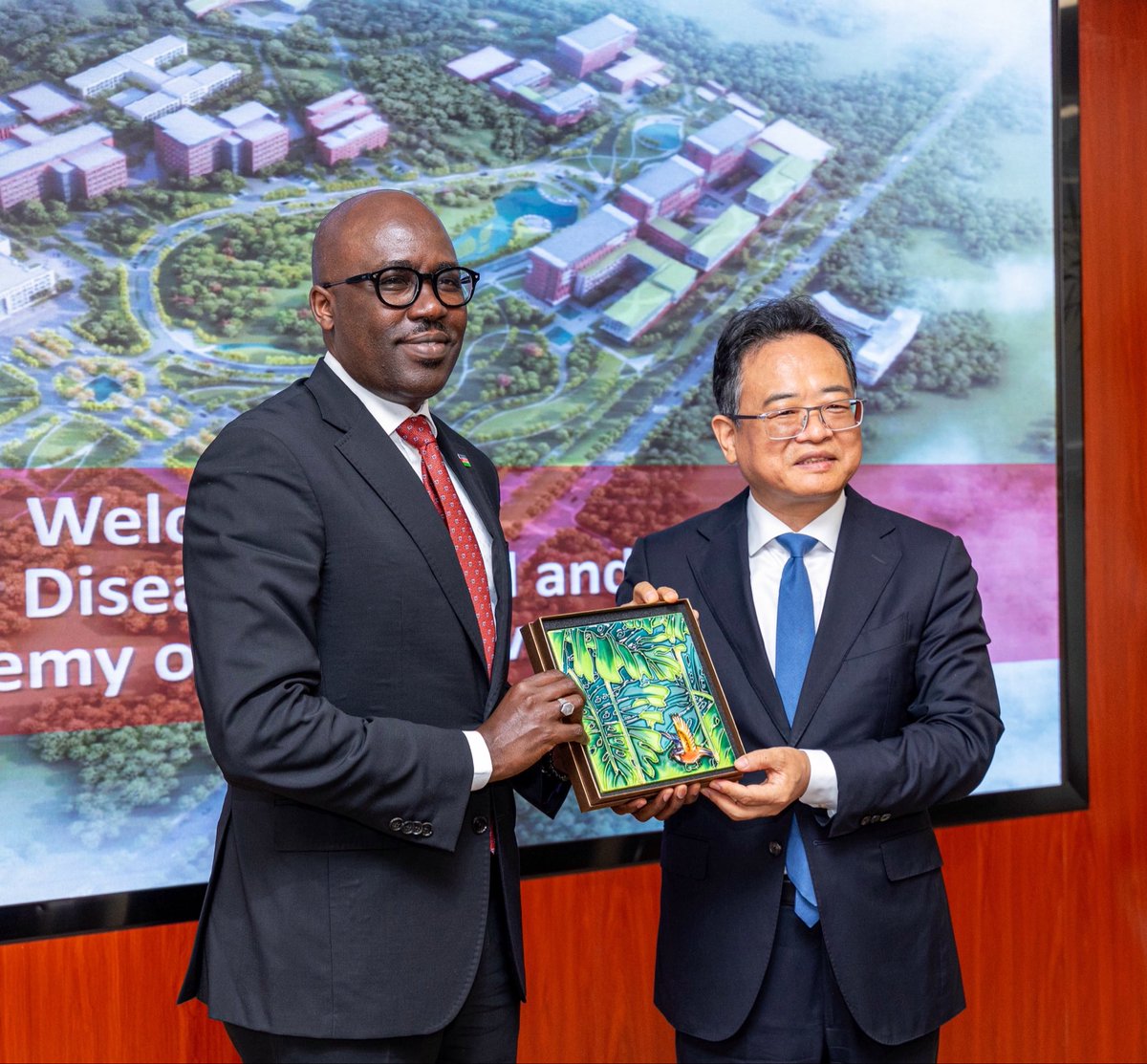 SingoeiAKorir's tweet photo. Earlier this morning, in the company of Kenya’s ambassador to China, H.E Willy Bett, I visited the headquarters of China CDC in Beijing to advance our global health diplomacy. Commended China CDC for support to @AfricaCDC. We look forward to CCDC partnership with Kenya’s new baby, The Kenya National Public Health Institute (KNPHI). @ForeignOfficeKE @kenya_moh @KenyaEmbinChina