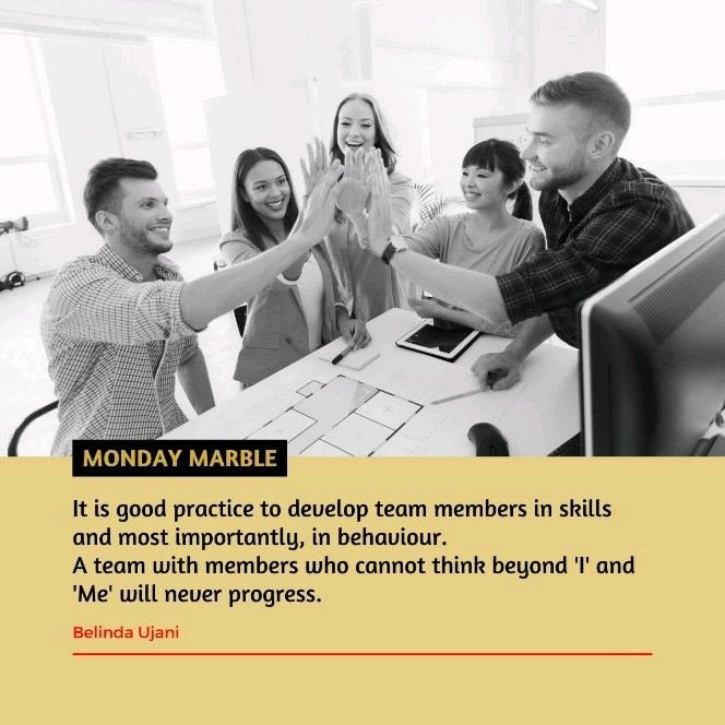 TheCoachBel's tweet photo. Team members require behavioural training as much as they require skills training. 
A team with behavioural issues  causes problems for the organisation &amp; wastes time and resources that could have been used to move it forward.

-> Make the shift from 'I' to 'we' thinkers today. https://t.co/SOD7dTTqCo