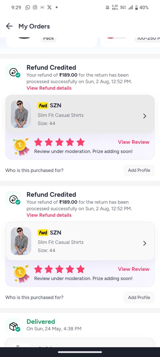 hrithik_jeev's tweet photo. Very poor customer support from @MyntraSupport . I returned a product which ordered from Myntra on 2nd Aug 2026. In the app it's showing amount credited on same day but when I contacted the bank they confirmed no such amount is credited on my account. https://t.co/hXCCpjvtHF
