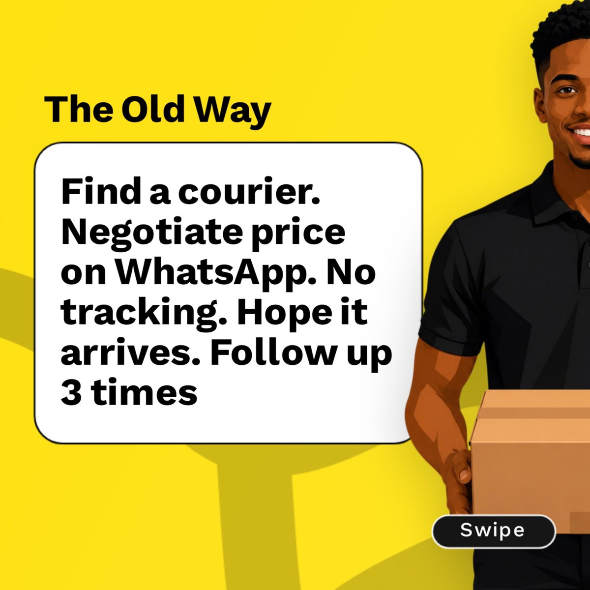 gia_ride's tweet photo. You want to send a package across town and somehow it turns into a whole project 😩

"Have you confirmed?" "I'll send it later" "Oya where are you now?"
GiaRide Logistics is ending all of that.

#GiaRide #SameDayDelivery #LogisticsNigeria https://t.co/clgfASnXTF