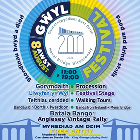 TraffigCymruG's tweet photo. Er mwyn cefnogi dathliadau pen-blwydd Pont Menai yn 200 mlwydd oed, fe fydd yr A5 ar gau ar 8ed Awst:

⌚06:00–10:00
Goleuadau traffig a lôn ar gau🚦
⌚10:00–14:00
Pont gyfan ar gau⛔
⌚14:00
Ffordd yn ail agor yn gyfan🟢

Diolch am eich cydweithrediad https://t.co/qz1rEOdJ6A