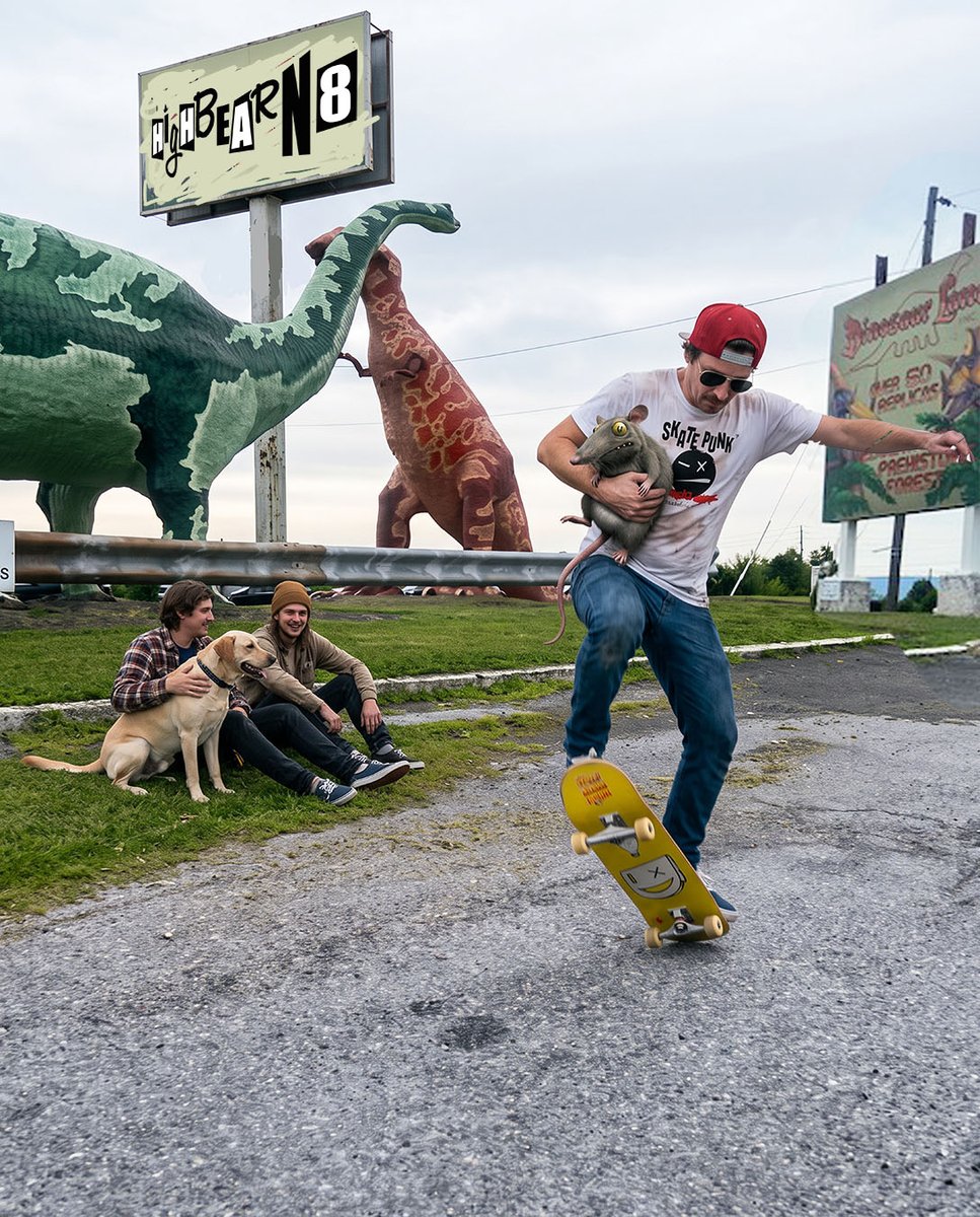 HighBearN8's tweet photo. Skating Dinosaur Land https://t.co/q6t363yNSO